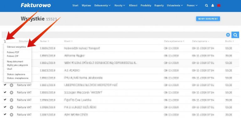 Jak zaznaczyć wiele pozycji na liście?