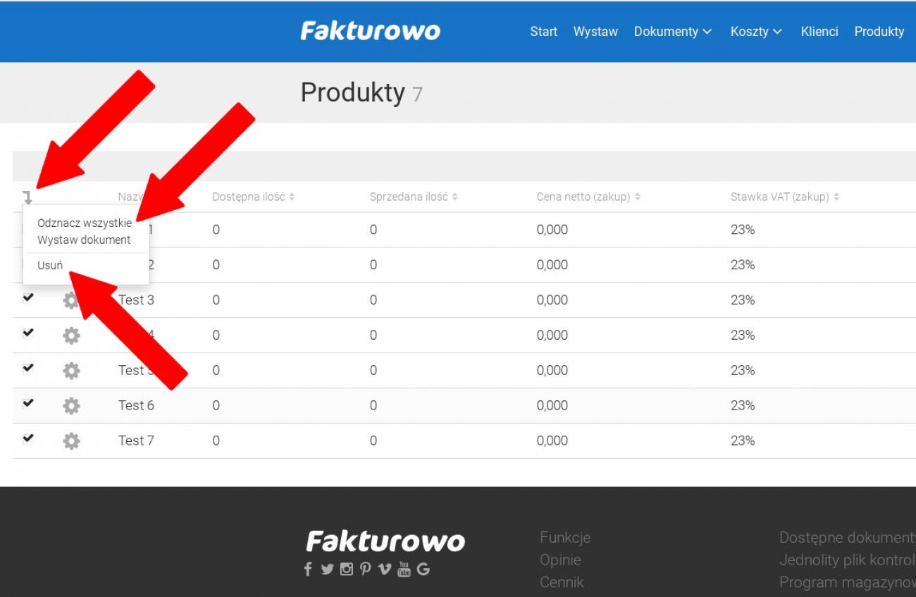 Jak usunąć edytować produkt?