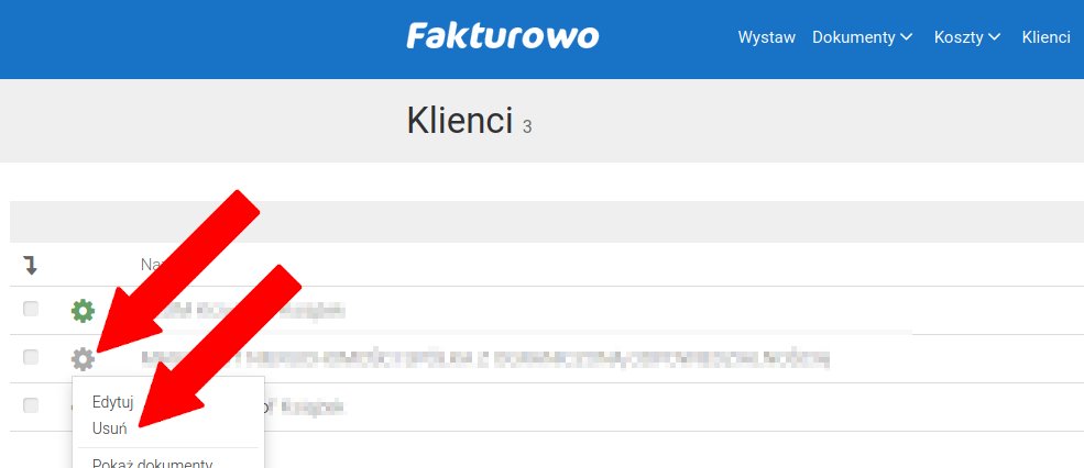 Jak usunąć/edytować klienta?
