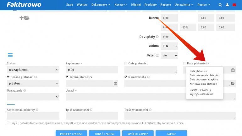 Data płatności