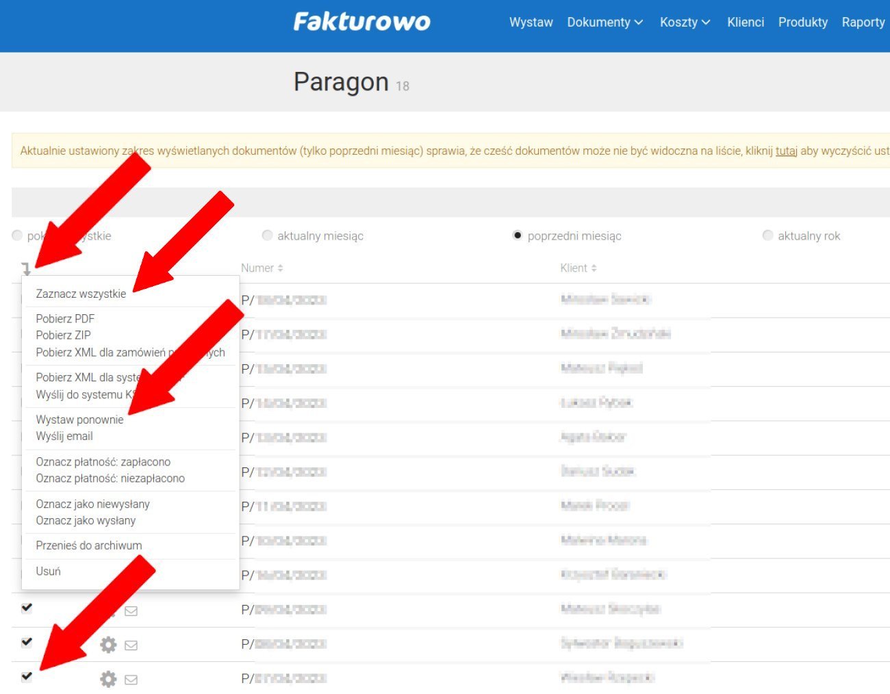 Miesięczny / dobowy raport fiskalny