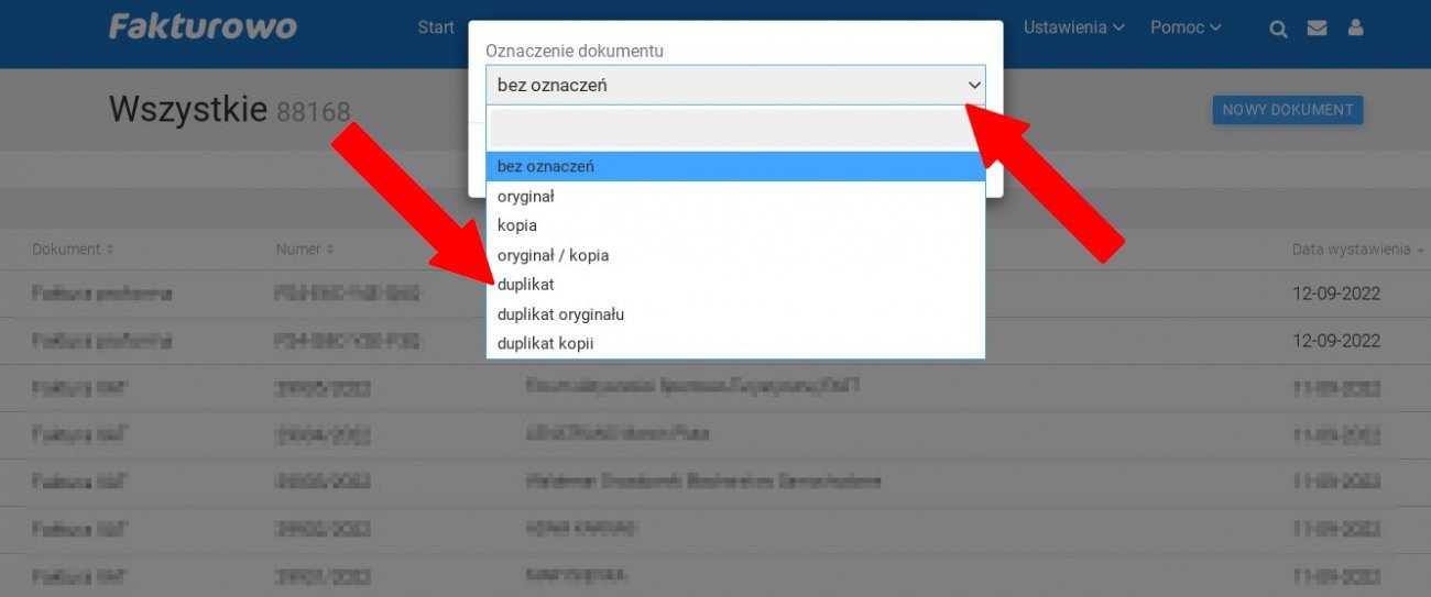 Duplikat faktury