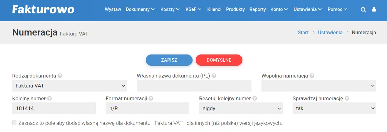 Numeracja dokumentów