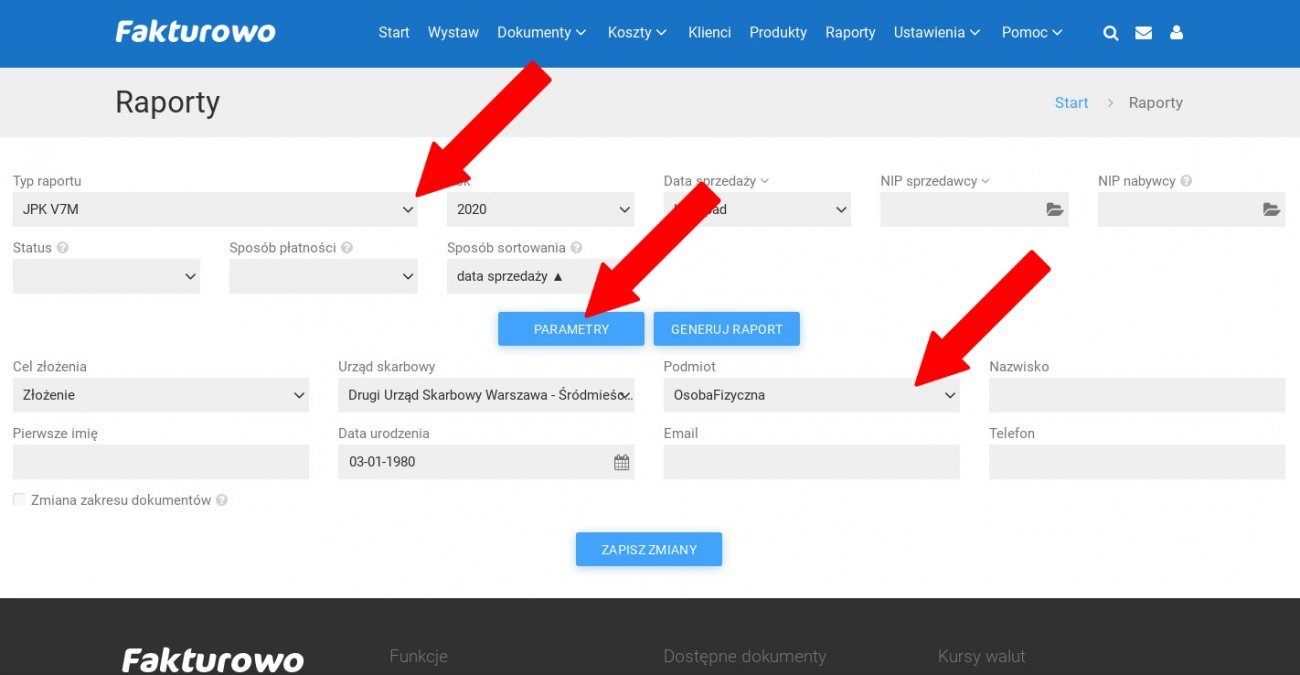 Dane podmiotu w pliku JPK_V7M oraz JPK_V7K