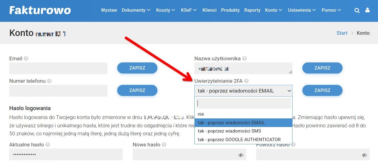 Uwierzytelnianie dwuskładnikowe (2FA)