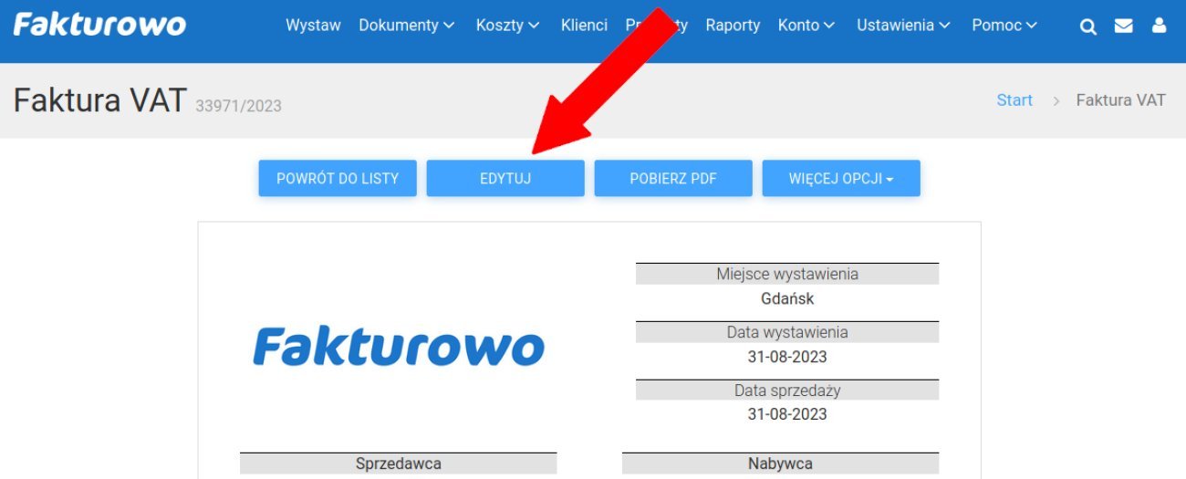 Jak edytować dokument?