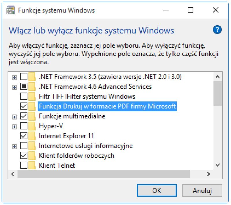 Drukowanie do pliku PDF Drukowanie do pliku PDF