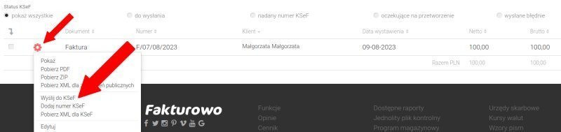 Wysyłanie faktur do KSeF Wysyłanie faktur do KSeF