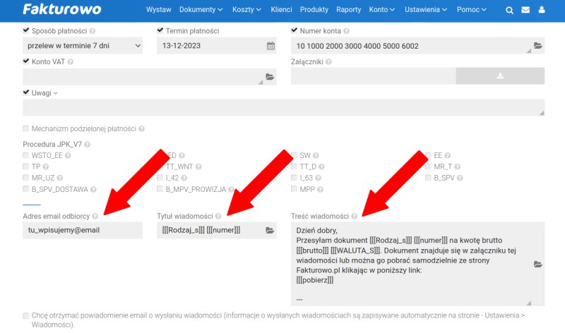 Wyślij email (bez formularza)