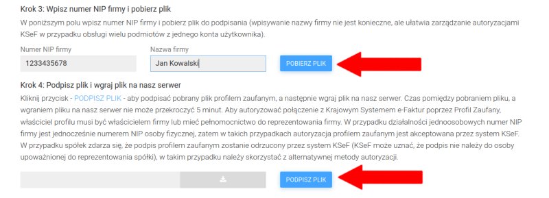 Autoryzacja z KSeF poprzez Profil Zaufany Autoryzacja z KSeF poprzez Profil Zaufany