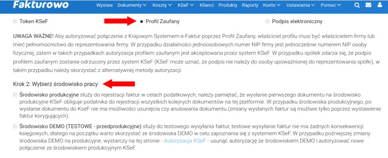 Autoryzacja z KSeF poprzez Profil Zaufany Autoryzacja z KSeF poprzez Profil Zaufany