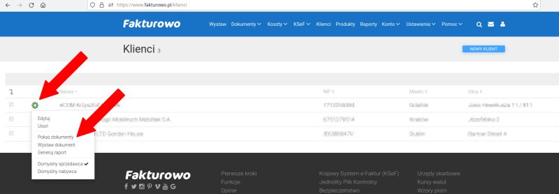 Raport produktów dla kontrahneta Raport produktów dla kontrahneta