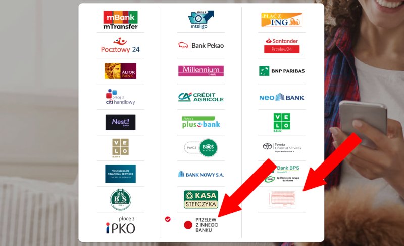 Przekaz/przelew bankowy