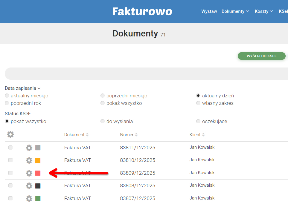 Status wysłania i pobranie UPO