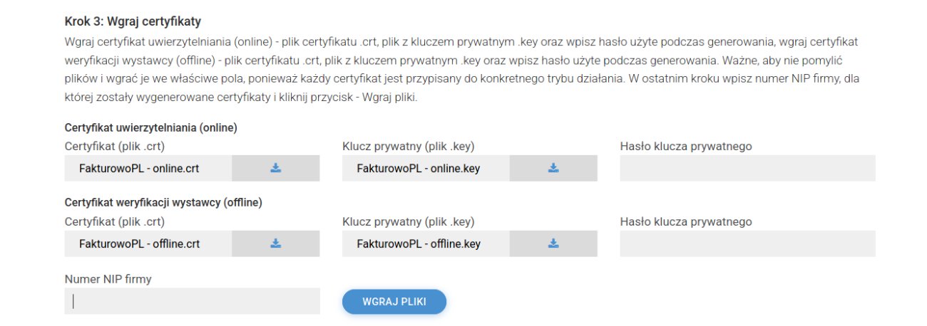 Własne certyfikaty KSeF