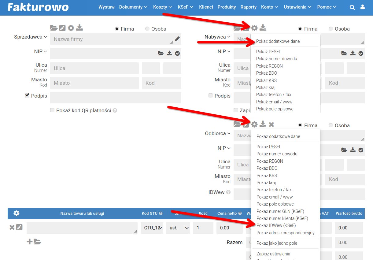 IDWew - identyfikator wewnętrzny podmiotu (KSeF)