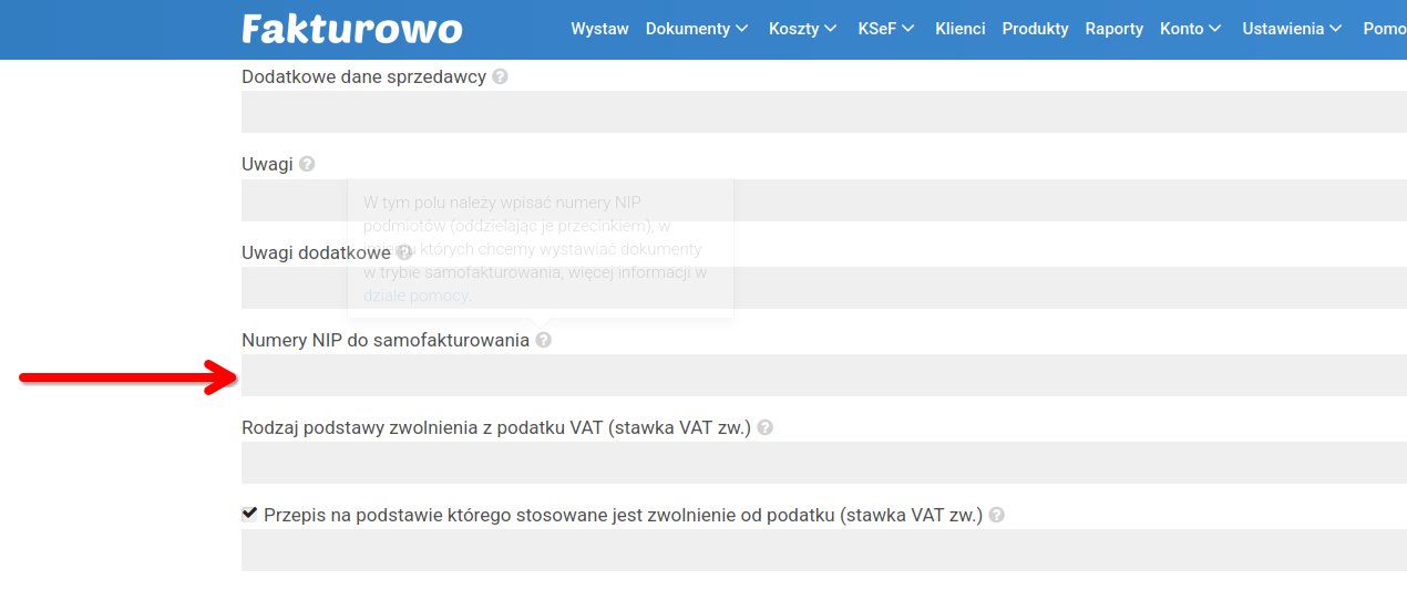 Samofakturowanie w KSeF