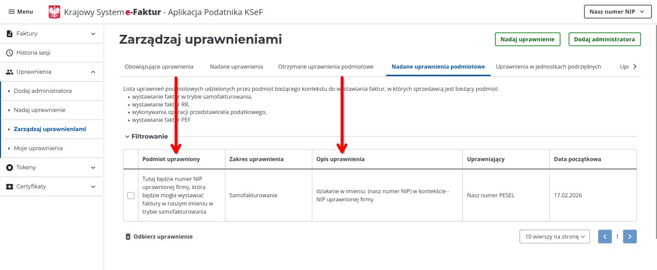 Samofakturowanie w KSeF