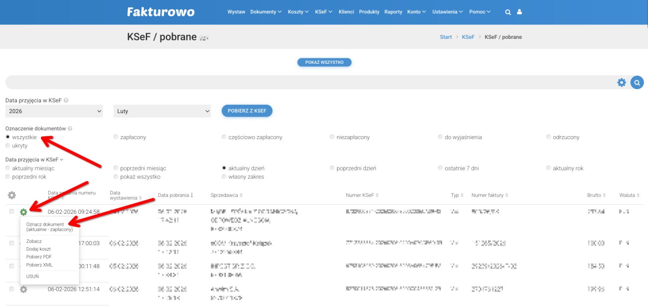 Oznaczanie dokumentów KSeF