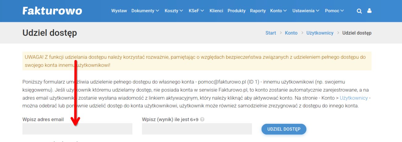 Nadanie uprawnień dla biura rachunkowego
