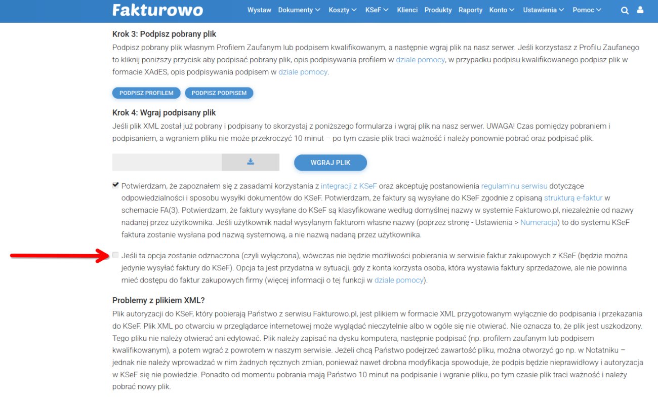Ograniczenie dostępu do KSeF