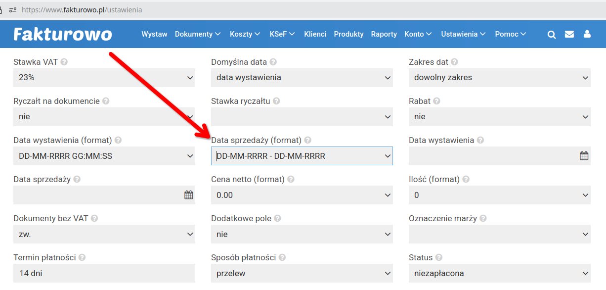 Zakres dat (OkresFa) w KSeF