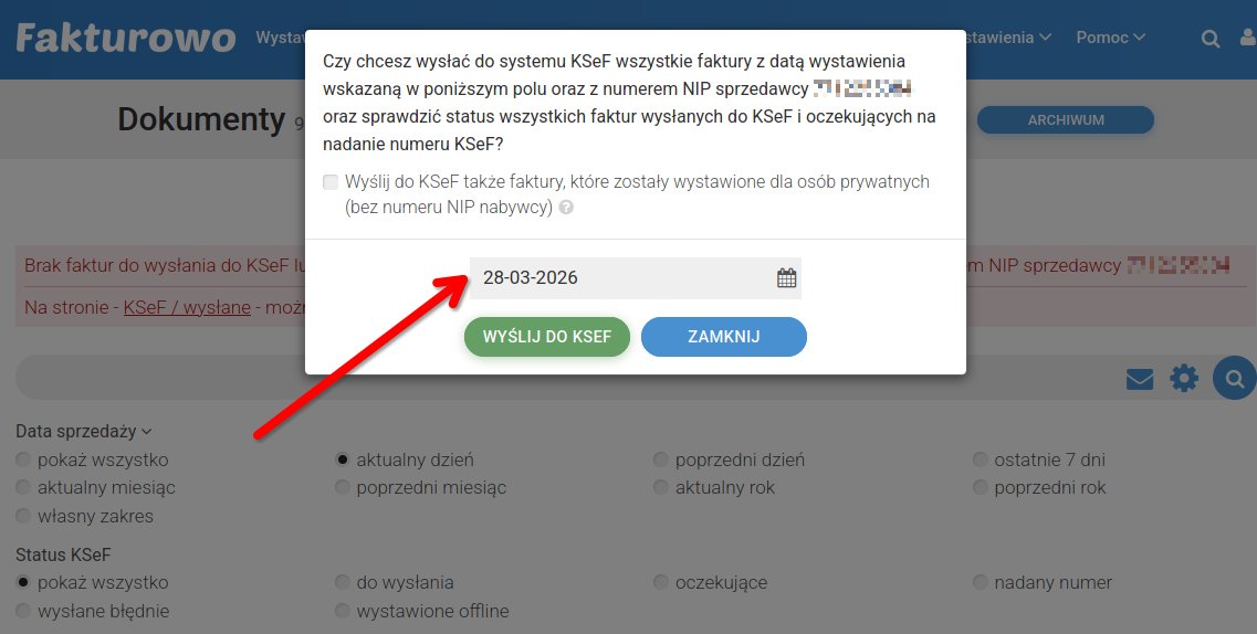 Brak faktur do wysłania do KSeF