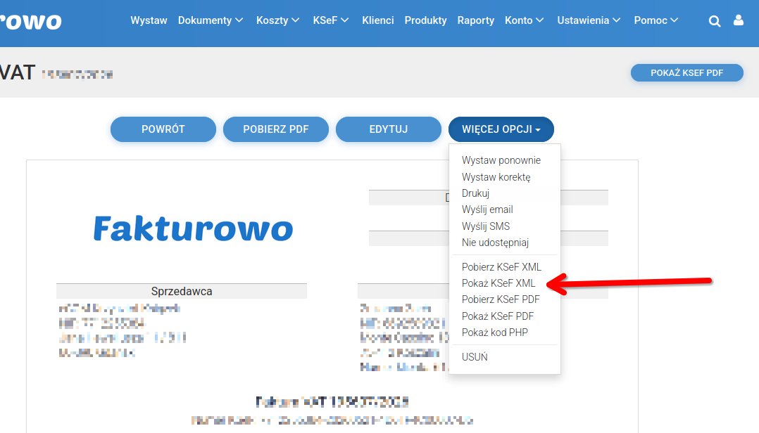 Podgląd pliku XML KSeF