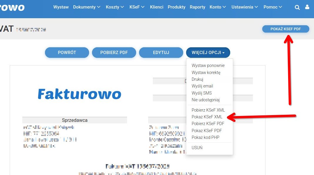 Podgląd przed wysłaniem do KSeF
