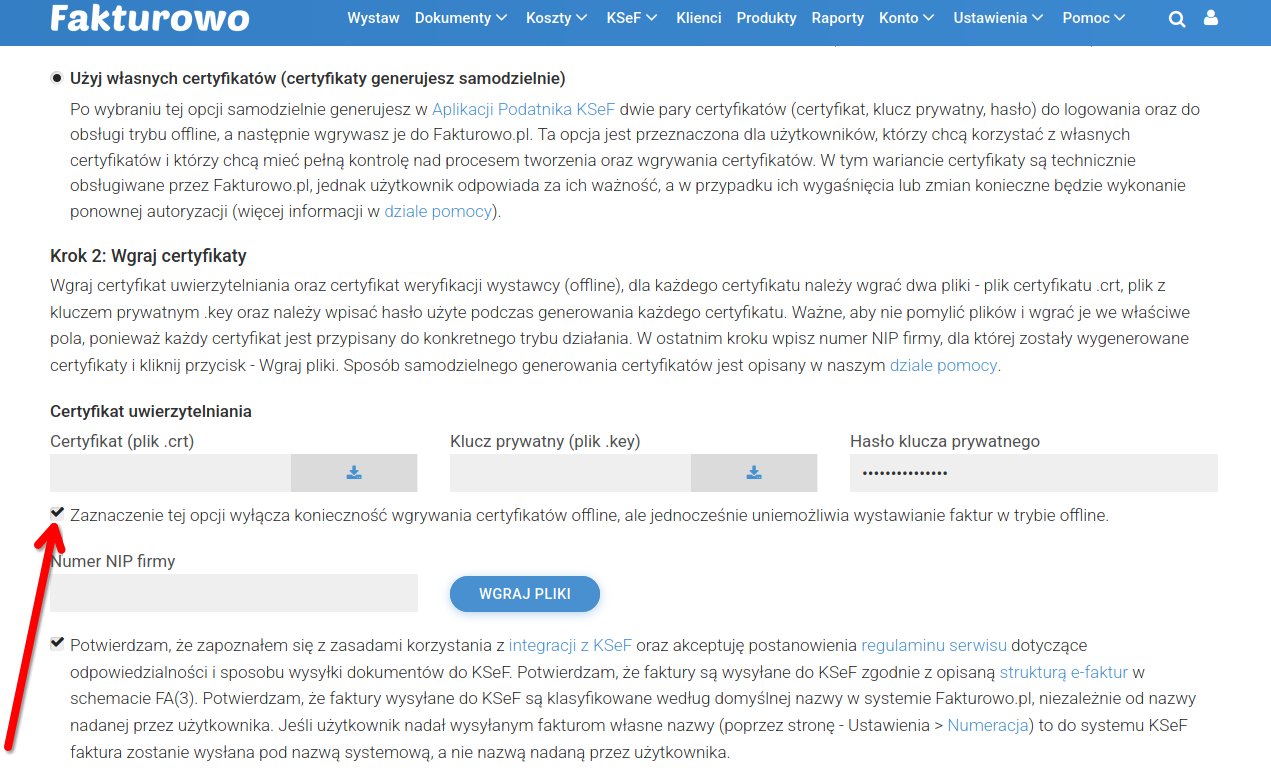 Pominięcie certyfikatów offline