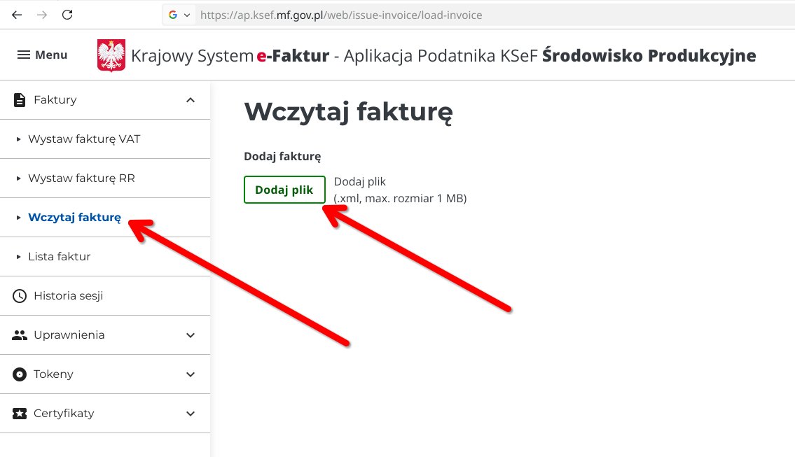 Bezpłatne wysyłanie faktury do KSeF