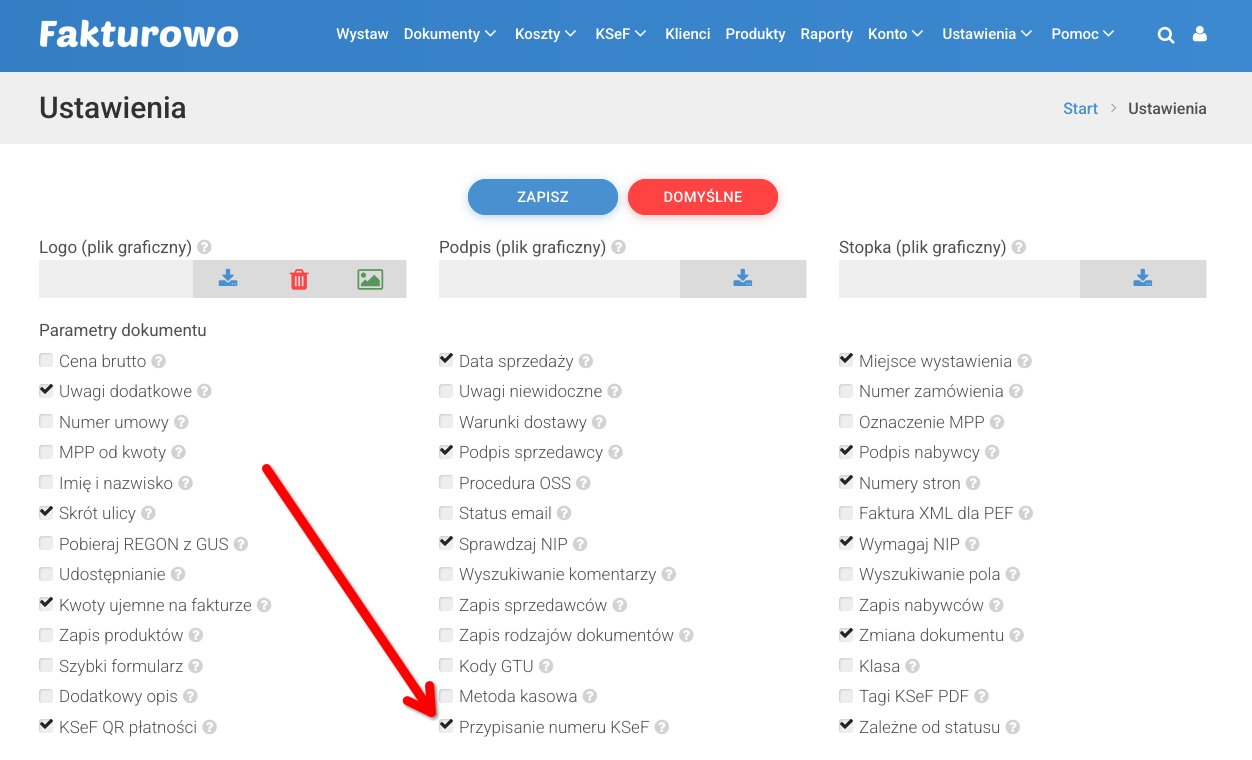 Przypisanie numeru KSeF